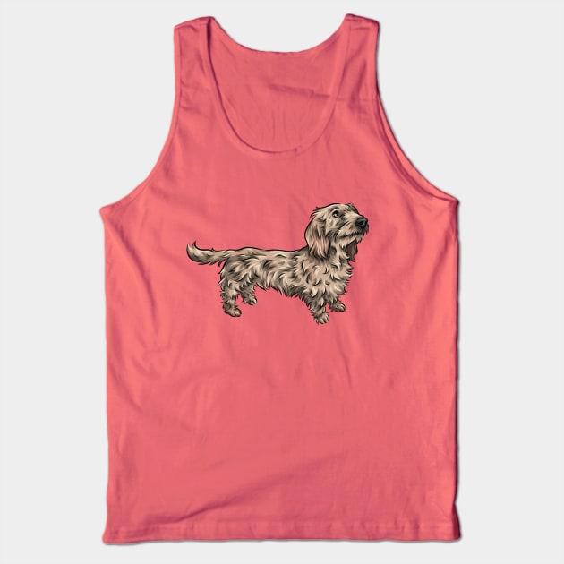 Wirehaired Dachshund Tank Top by Shirin Illustration